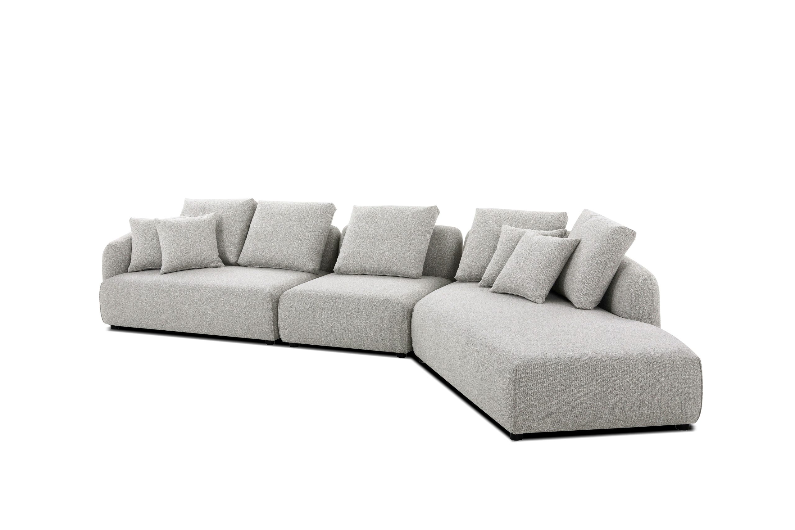 SABA Oat Tweed Right Chaise Sectional Sofa 2 SABA Oat Tweed Right Chaise Sectional Sofa - Image 2