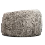 SABA Swivel Lounge Chair Sable Faux Fur