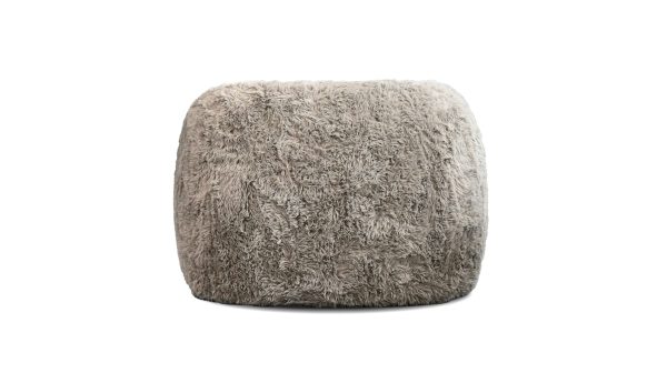 SABA Swivel Lounge Chair Sable Faux Fur 4