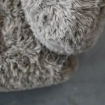 SABA Swivel Lounge Chair Sable Faux Fur