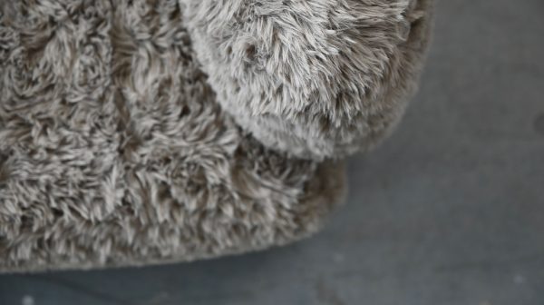 SABA Swivel Lounge Chair Sable Faux Fur 5
