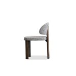 SAKE Koala Tweed Dining Chair, Ebony Ash Base
