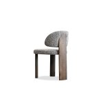 SAKE Koala Tweed Dining Chair, Ebony Ash Base
