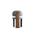 SAKE Koala Tweed Dining Chair, Ebony Ash Base