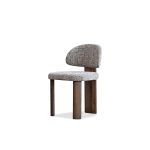 SAKE Koala Tweed Dining Chair, Ebony Ash Base