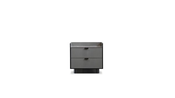 SALAZAR Grey Sintered Stone Top Side Table 1 2