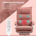 Heated Executive Massage Office Chair with Footrest and Lumbar Support
