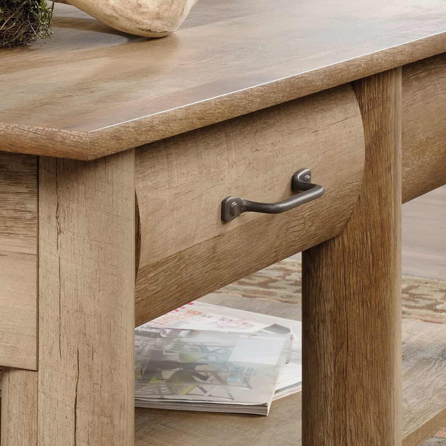Rustic Oak Lodge Coffee Table with Drawers and Faux Fronts 3 Rustic Oak Lodge Coffee Table with Drawers and Faux Fronts - Image 3