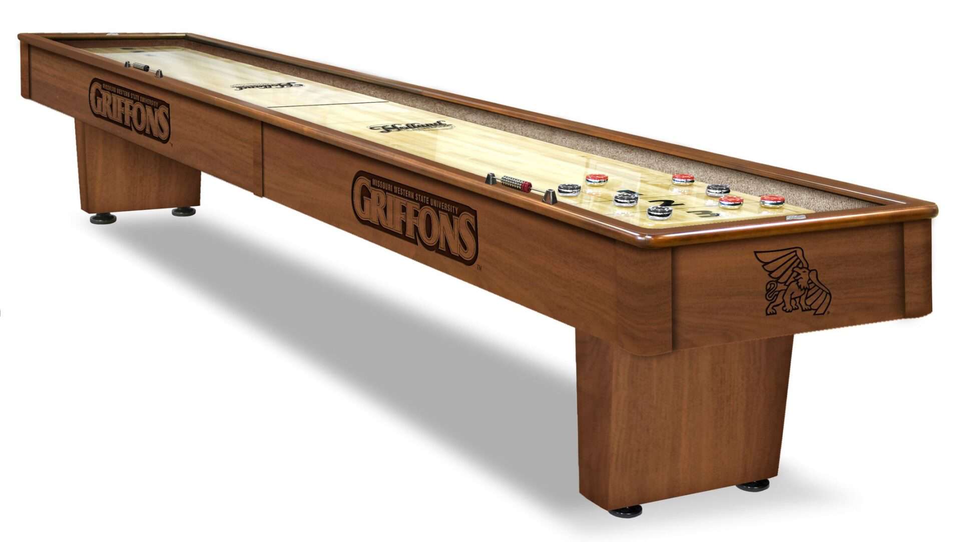 Missouri Western State University Shuffleboard Table with Chardonnay Finish 1 Missouri Western State University Shuffleboard Table with Chardonnay Finish