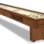 University of Maine Shuffleboard Table with Chardonnay Finish