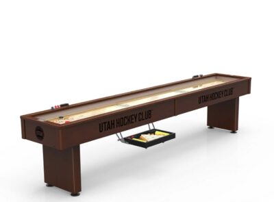 Utah Hockey Club Shuffleboard Table with Navajo Finish