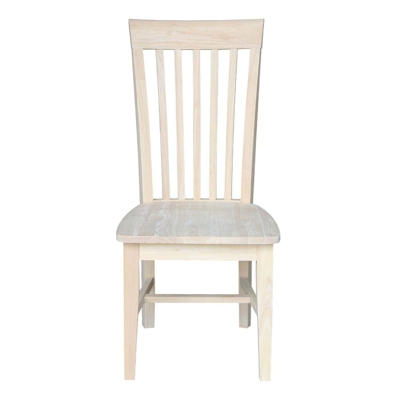 Mission Style Unfinished Wood Dining Chair High Back (Set of 2) 2 Mission Style Unfinished Wood Dining Chair High Back (Set of 2) - Image 2