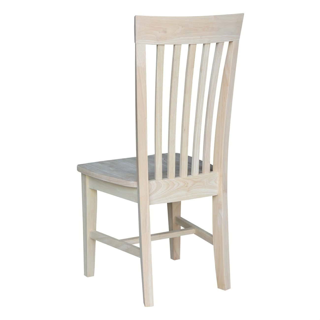Mission Style Unfinished Wood Dining Chair High Back (Set of 2) 3 Mission Style Unfinished Wood Dining Chair High Back (Set of 2) - Image 3