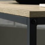 Industrial Black Metal Coffee Table with Oak Finish and Shelf 6 Industrial Black Metal Coffee Table with Oak Finish and Shelf