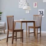 Solid Wood Armless Mission Dining Chairs Walnut Finish (Set of 2) 7 Solid Wood Armless Mission Dining Chairs Walnut Finish (Set of 2)