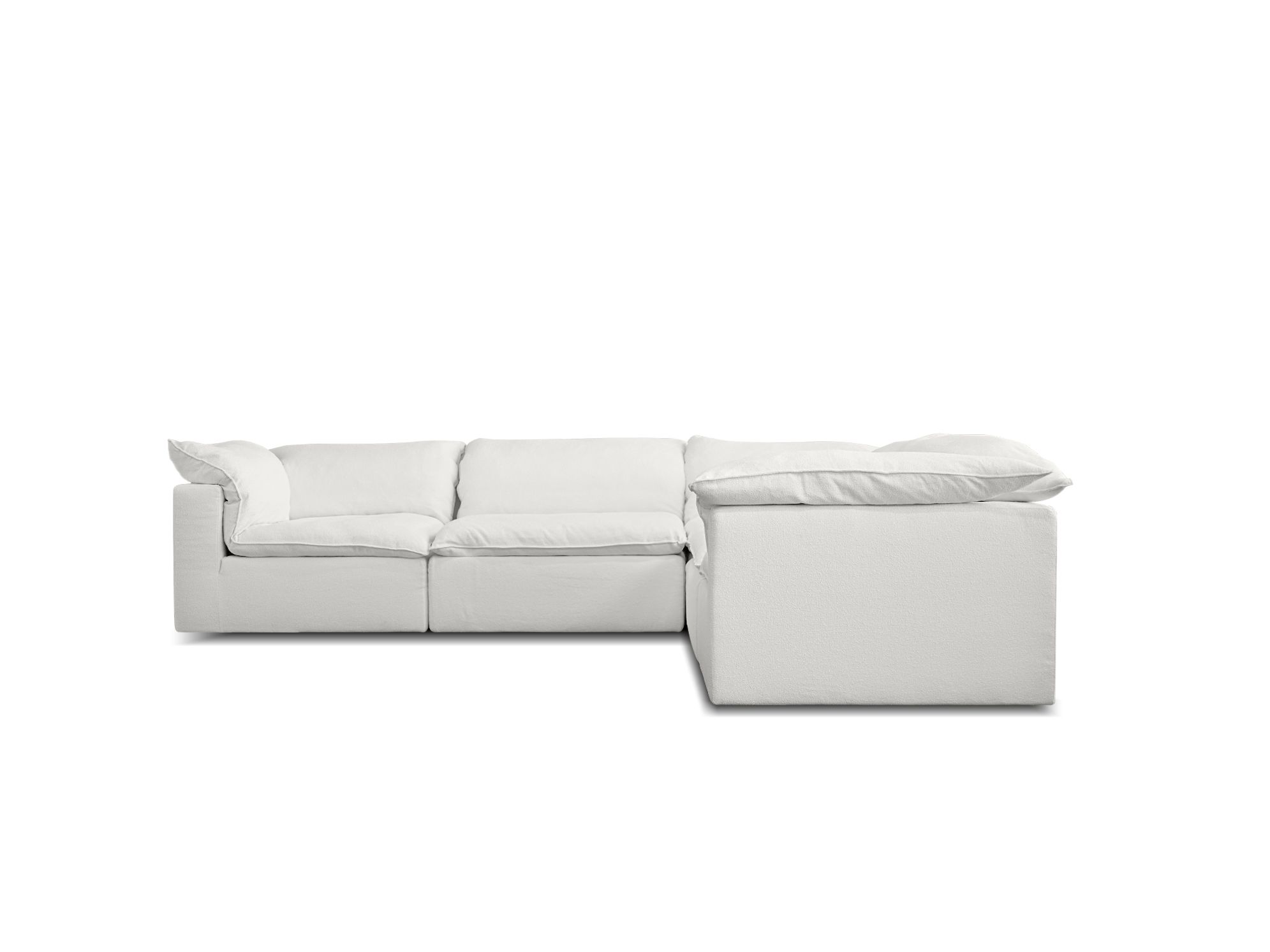 STRATO Sea Shell Fabric 5-Piece Sectional