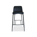 SEVILLE Black Leatherette Counter Stool Black Steel Base 7 SEVILLE Black Leatherette Counter Stool Black Steel Base