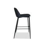 SEVILLE Black Leatherette Counter Stool Black Steel Base 8 SEVILLE Black Leatherette Counter Stool Black Steel Base