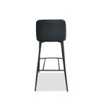 SEVILLE Black Leatherette Counter Stool Black Steel Base 10 SEVILLE Black Leatherette Counter Stool Black Steel Base