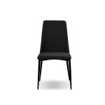 SEVILLE Black Leatherette Dining Chair Black Steel Base 7 SEVILLE Black Leatherette Dining Chair Black Steel Base