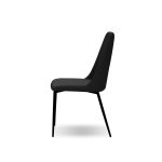 SEVILLE Black Leatherette Dining Chair Black Steel Base 8 SEVILLE Black Leatherette Dining Chair Black Steel Base