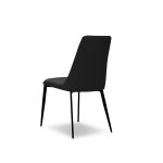 SEVILLE Black Leatherette Dining Chair Black Steel Base 9 SEVILLE Black Leatherette Dining Chair Black Steel Base