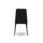 SEVILLE Black Leatherette Dining Chair Black Steel Base 10 SEVILLE Black Leatherette Dining Chair Black Steel Base