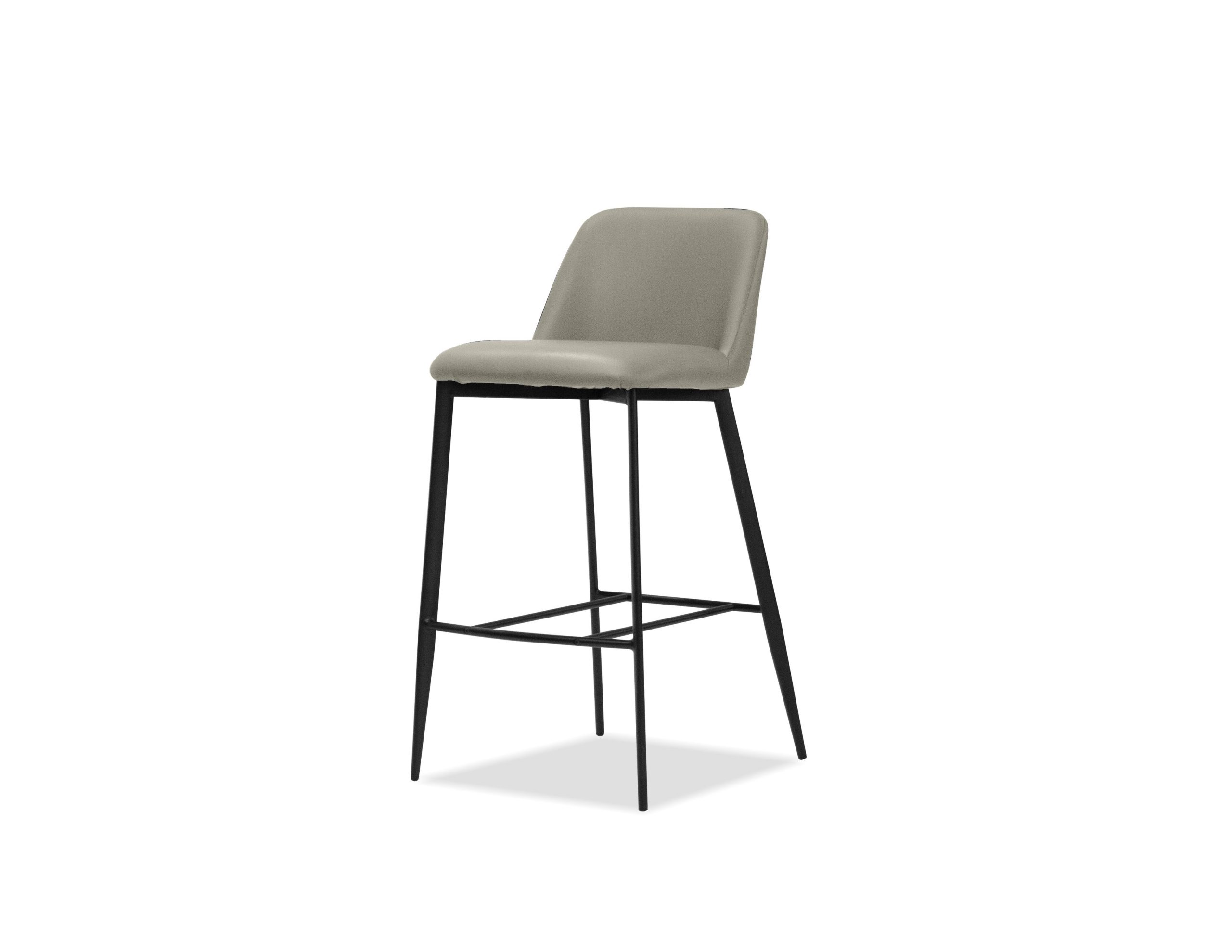 SEVILLE Taupe Leatherette Counter Stool Black Base 1 SEVILLE Taupe Leatherette Counter Stool Black Base