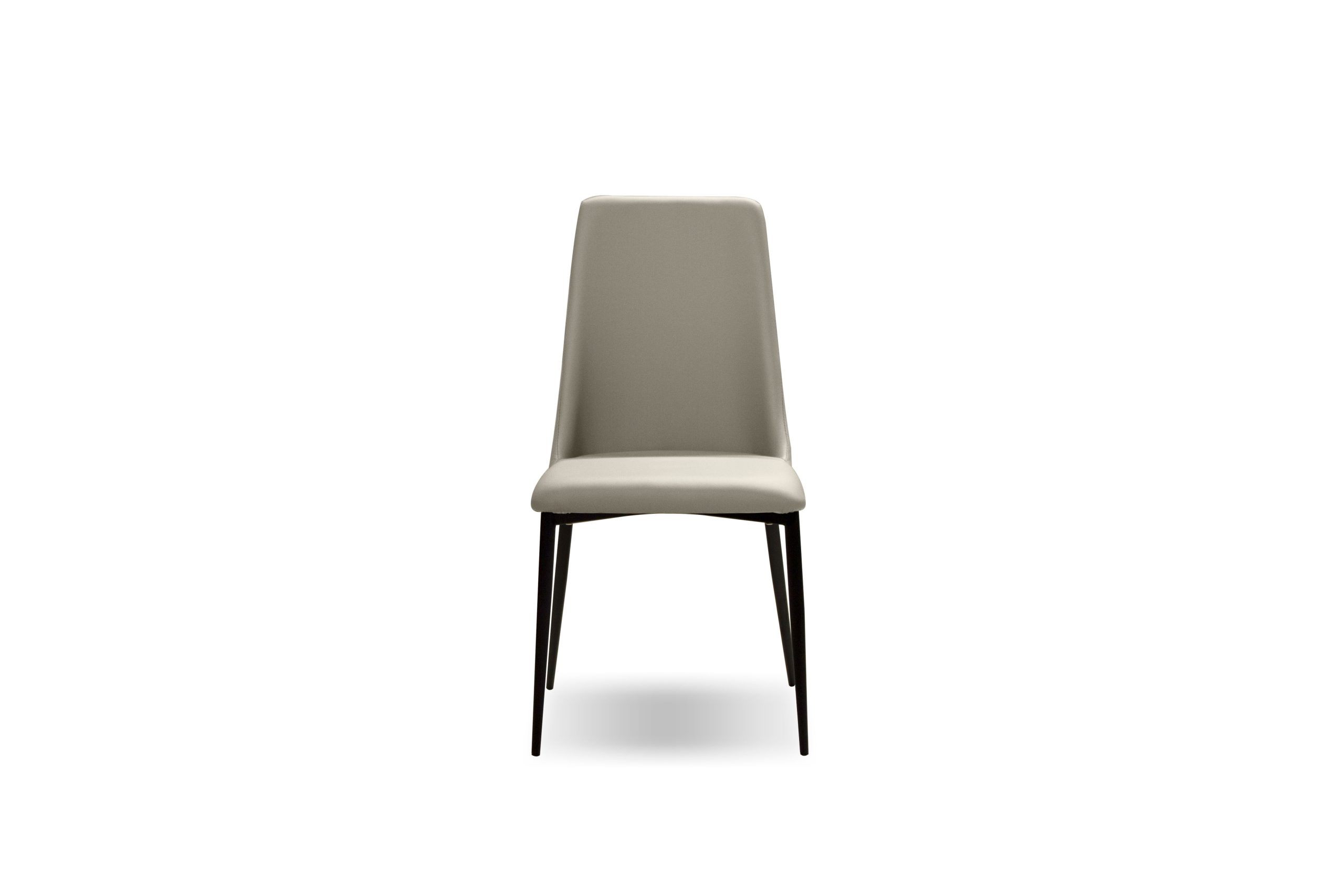 SEVILLE Taupe Leatherette Dining Chair Black Steel Base 2 SEVILLE Taupe Leatherette Dining Chair Black Steel Base - Image 2