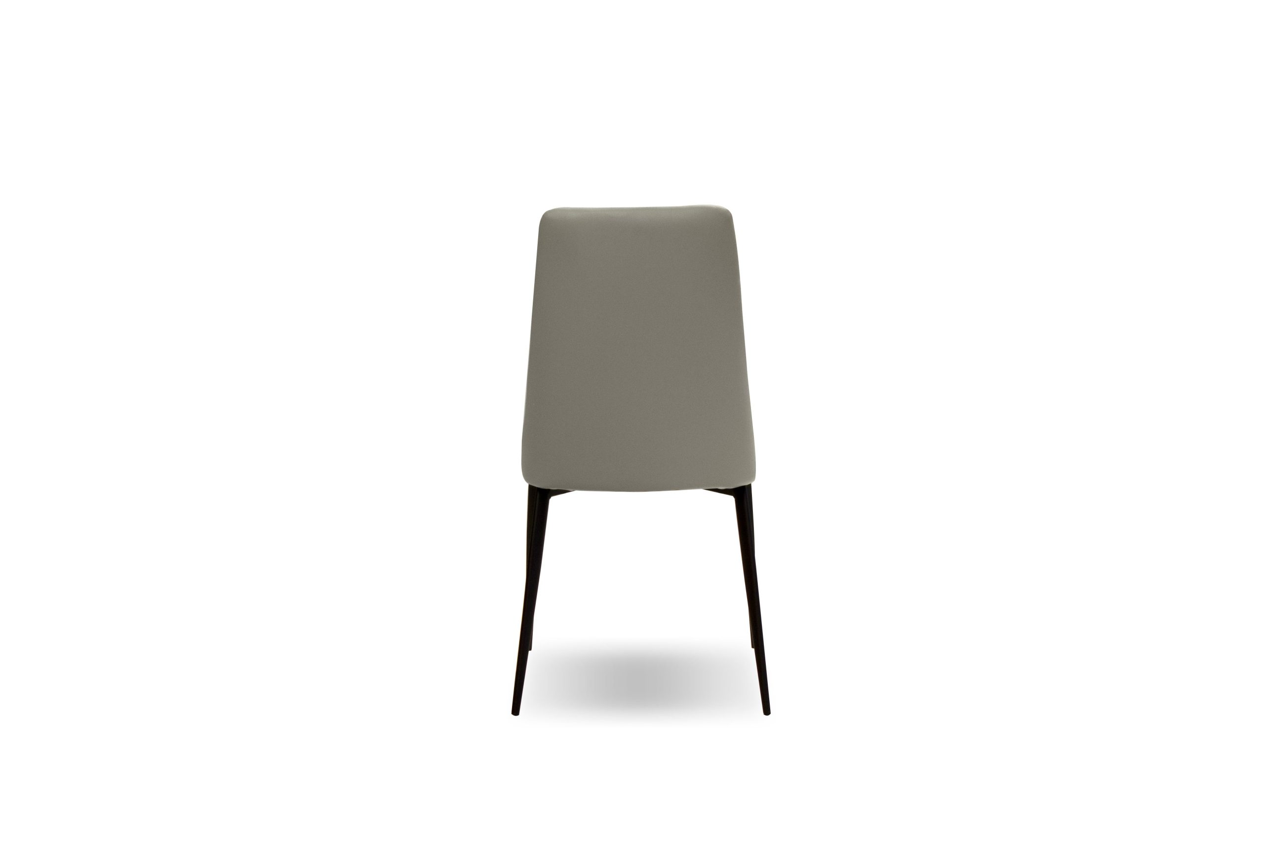 SEVILLE Taupe Leatherette Dining Chair Black Steel Base 5 SEVILLE Taupe Leatherette Dining Chair Black Steel Base - Image 5