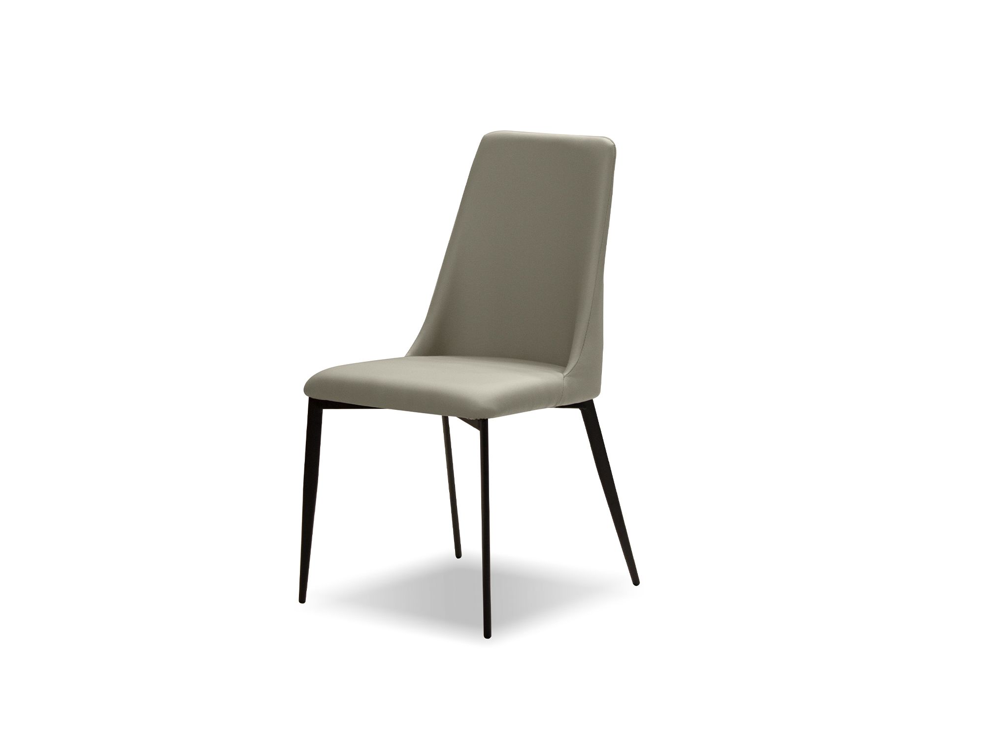 SEVILLE Taupe Leatherette Dining Chair Black Steel Base 1 SEVILLE Taupe Leatherette Dining Chair Black Steel Base