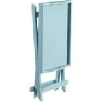 Folding Light Blue Teal Seafoam Wood Finish Side Table