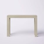 Solid Wood Modern Console Table in Beige Seashell Finish 7 Solid Wood Modern Console Table in Beige Seashell Finish
