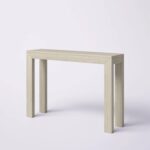 Solid Wood Modern Console Table in Beige Seashell Finish 9 Solid Wood Modern Console Table in Beige Seashell Finish