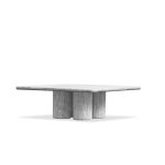 SHELTER Square Grey Sandstone Marble Coffee Table 6 SHELTER Square Grey Sandstone Marble Coffee Table