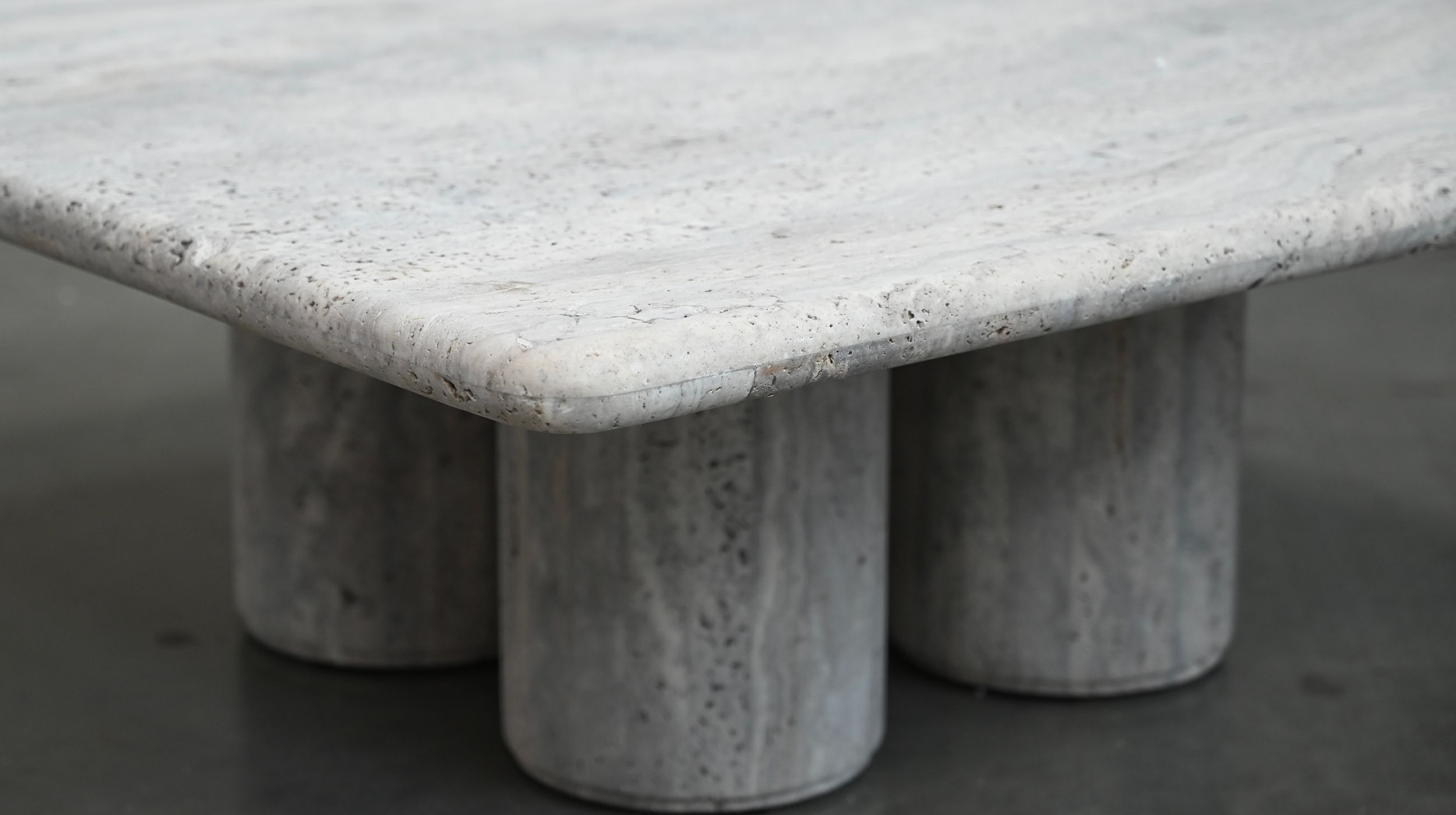 SHELTER Square Grey Sandstone Marble Coffee Table 5 SHELTER Square Grey Sandstone Marble Coffee Table - Image 5