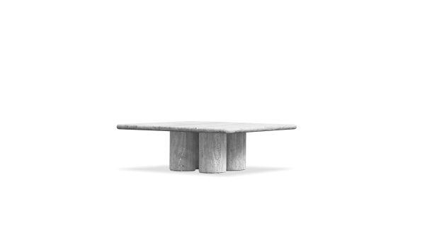 SHELTER Square Grey Sandstone Marble Coffee Table
