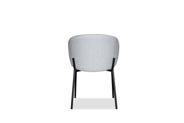 SHEPLEY Birch Weave Dining Chair Black Steel Base 4 2