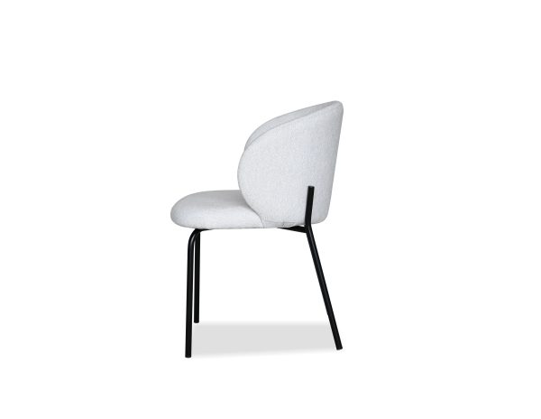 SHEPLEY Poplar Dining Chair Black Powder Coated Steel 2 2
