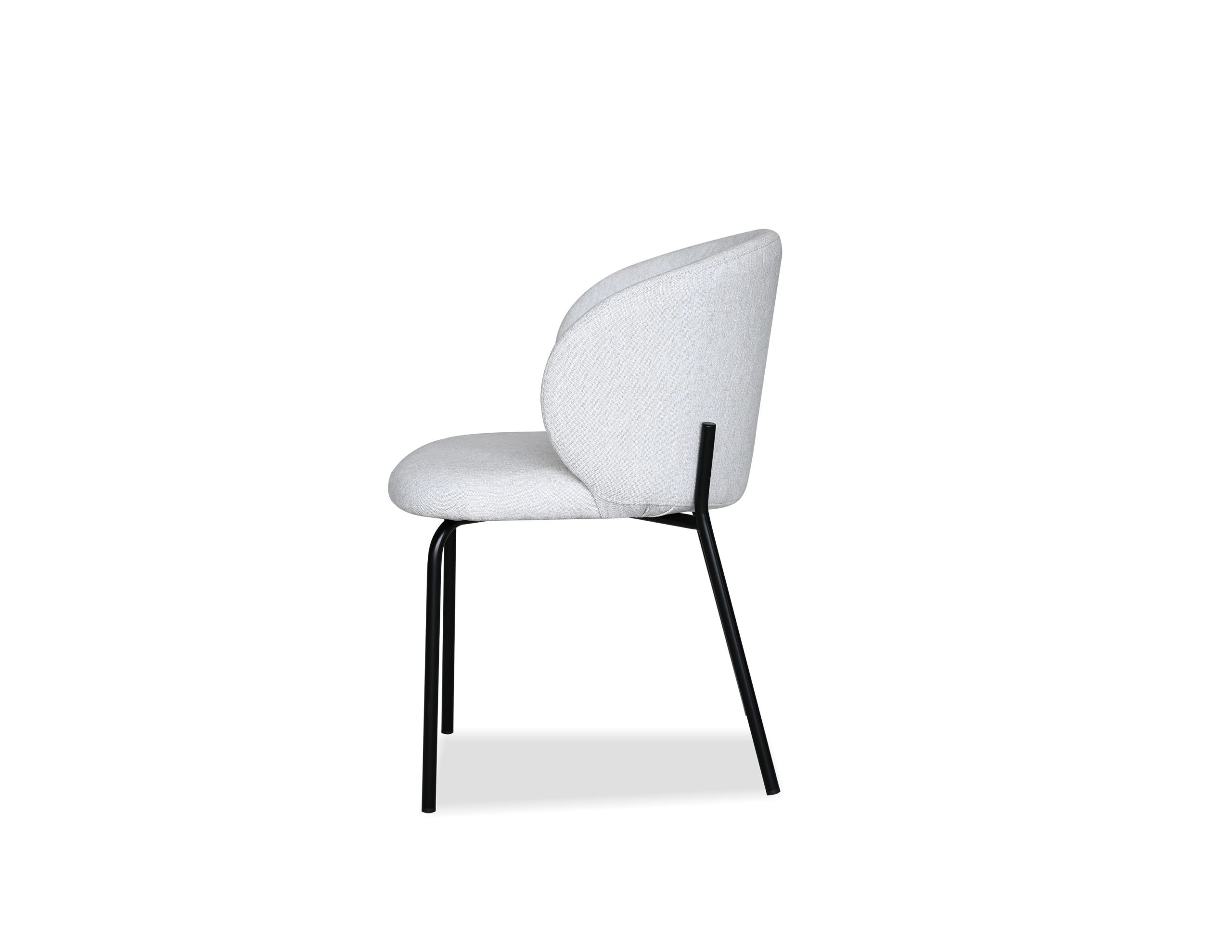 SHEPLEY Poplar Dining Chair Black Powder Coated Steel 3 SHEPLEY Poplar Dining Chair Black Powder Coated Steel - Image 3