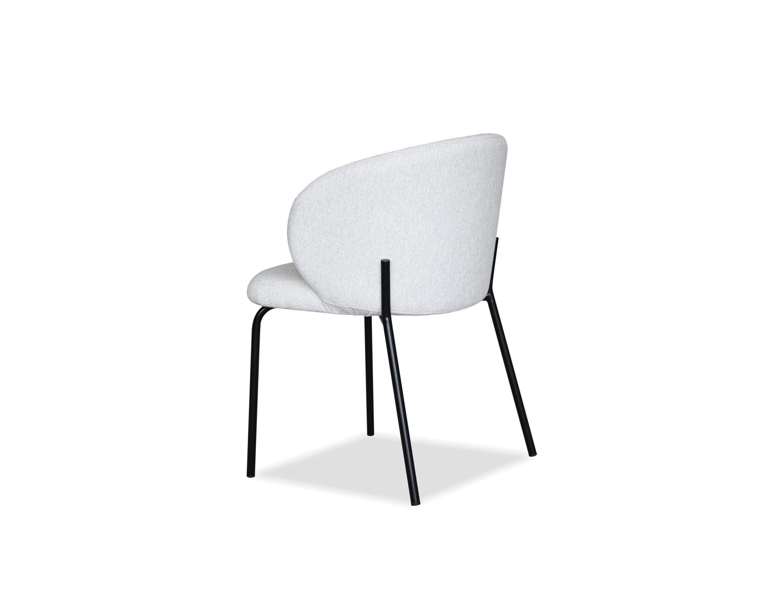 SHEPLEY Poplar Dining Chair Black Powder Coated Steel 4 SHEPLEY Poplar Dining Chair Black Powder Coated Steel - Image 4