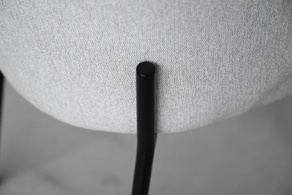 SHEPLEY Poplar Dining Chair Black Powder Coated Steel 5 2