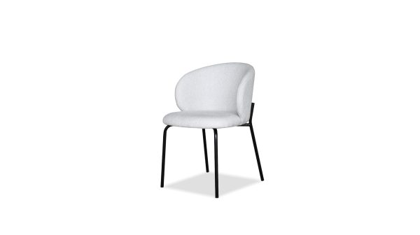 SHEPLEY Poplar Dining Chair Black Powder Coated Steel 7