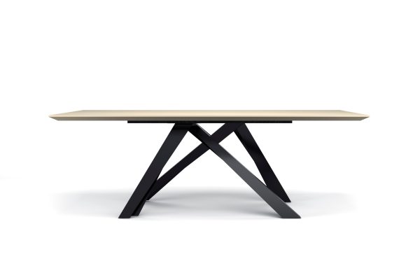 SHIBUYA Oak Dining Table Black Steel Gum Tree Metal 1 2