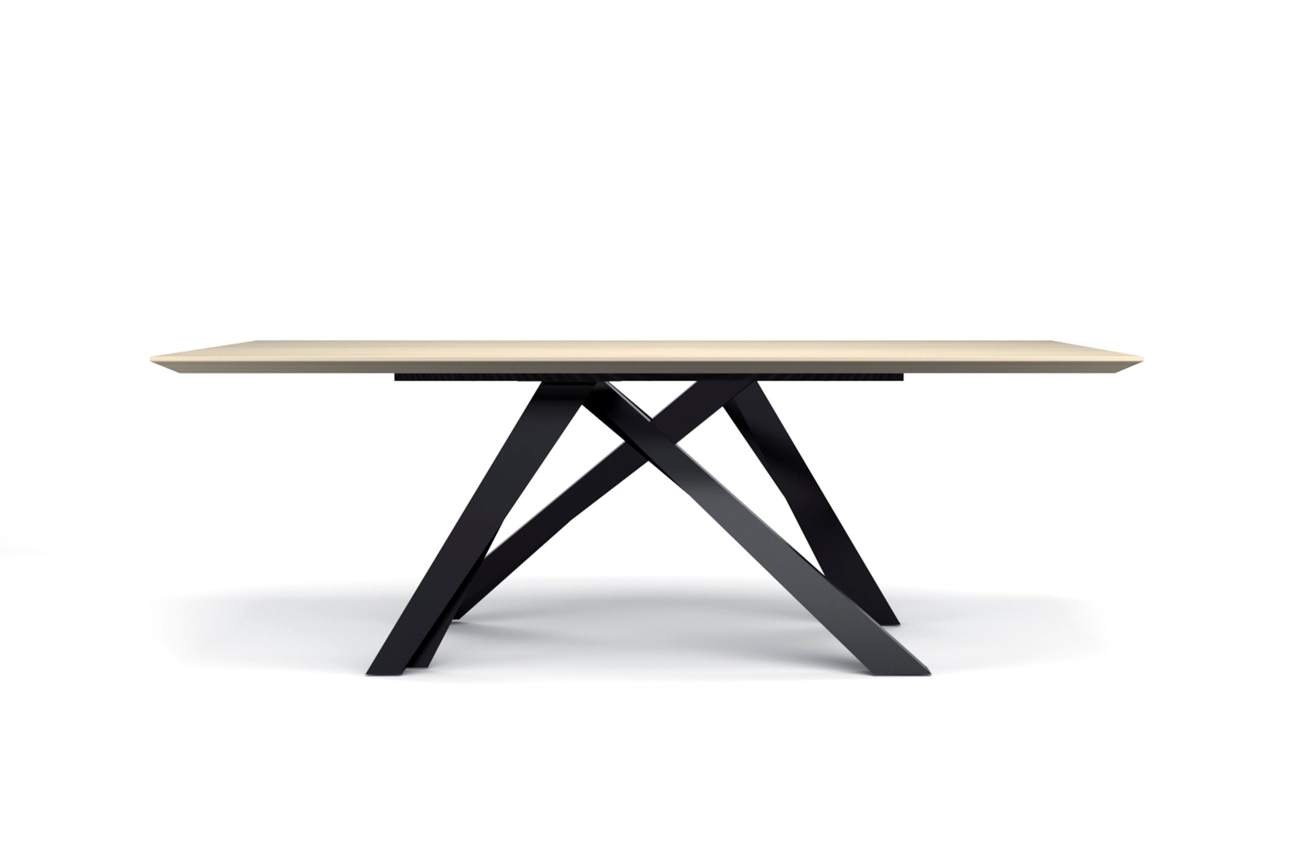 SHIBUYA Oak Dining Table Black Steel Gum Tree Metal 2 SHIBUYA Oak Dining Table Black Steel Gum Tree Metal - Image 2
