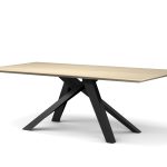 SHIBUYA Oak Dining Table Black Steel Gum Tree Metal 3 SHIBUYA Oak Dining Table Black Steel Gum Tree Metal