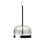 SHINE Smoke Glass Pendant Lamp Black Frame