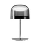 SHINE Smoke Glass Table Lamp Black Frame