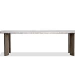 SHOKU Dining Table Silver Grey Travertine Ebony Ash Legs 8 SHOKU Dining Table Silver Grey Travertine Ebony Ash Legs
