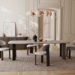 SHOKU Dining Table Silver Grey Travertine Ebony Ash Legs 9 SHOKU Dining Table Silver Grey Travertine Ebony Ash Legs